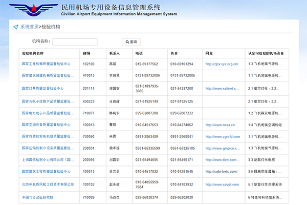 民航局認證檢測機構